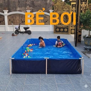 Bể bơi cho các bé tắm mùa hè, bể nuôi thủy sản