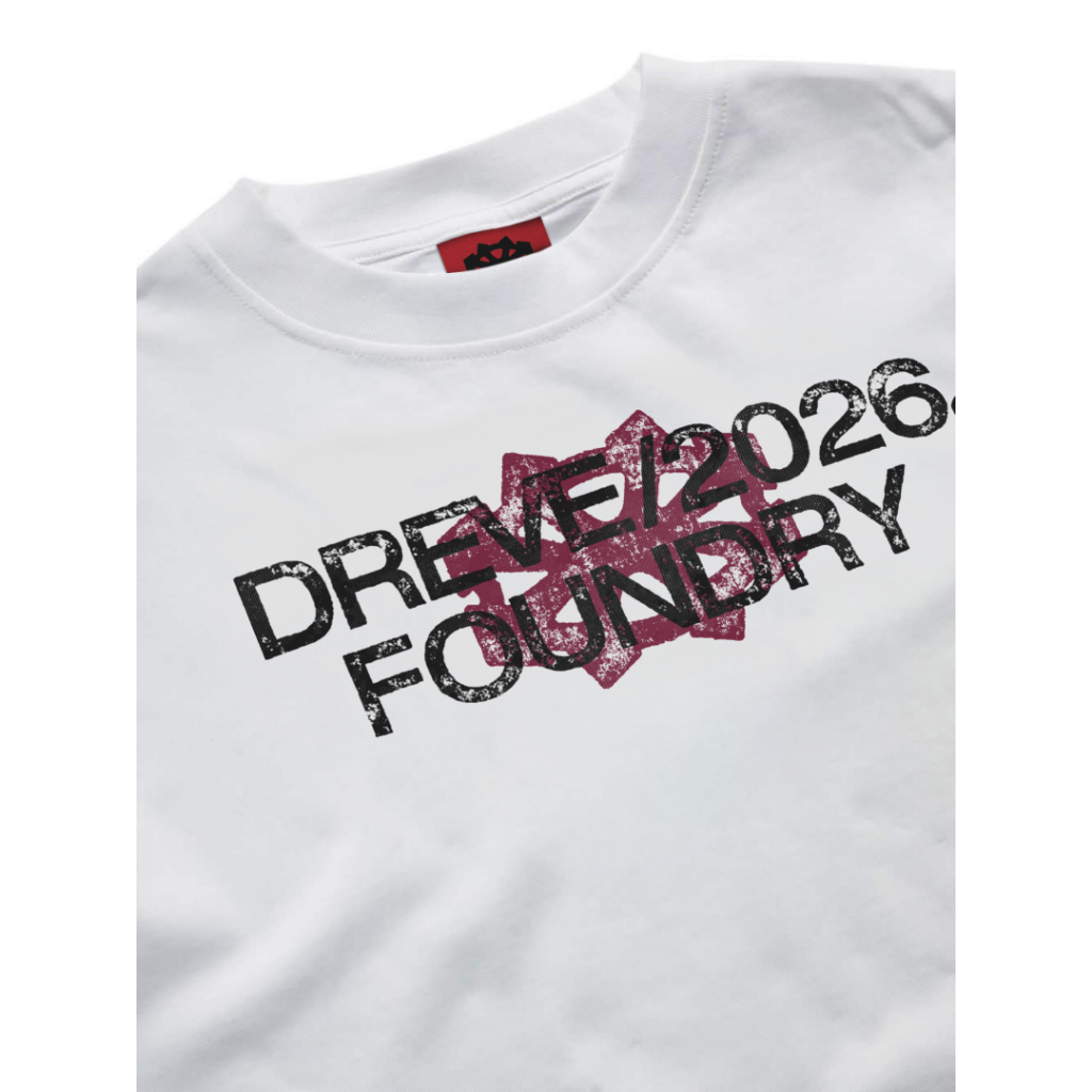 Áo thun BOXY Unisex DREVE " LOGO " // WHITE // 100% Cotton