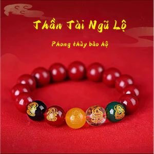 Vòng Tay chu Sa Ngũ Lộ Thần Tài 2026