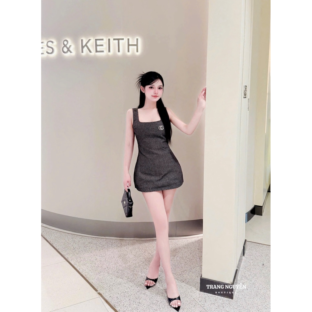 Váy jean 2 dây dáng A trẻ trung đi chơi