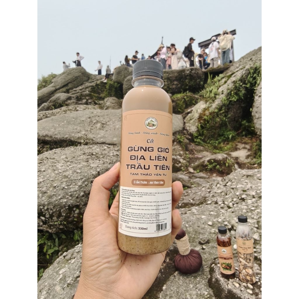 330ml Cốt gừng gió, địa liền, trầu tiên Yên Tử: tắm, ngâm chân, xoa bóp, đánh cảm...