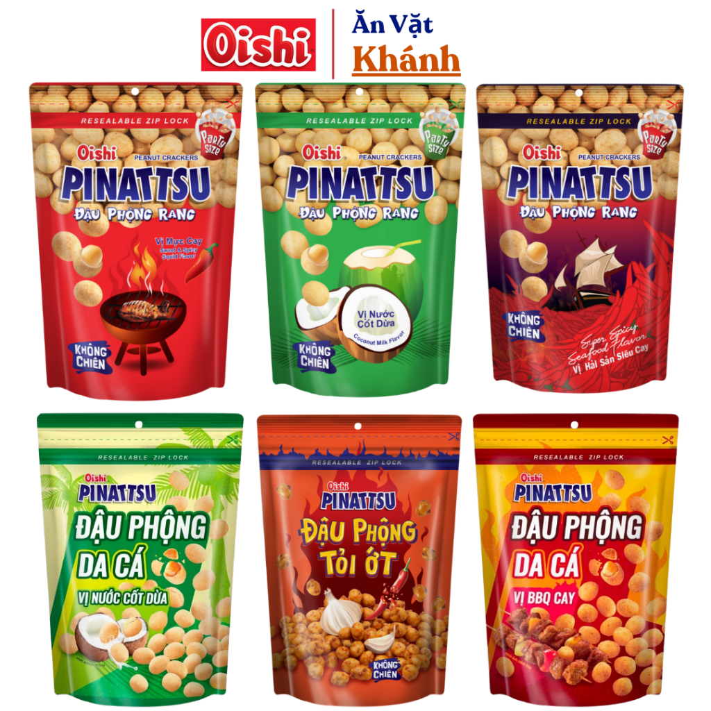 Combo Snack Nhân Đậu Phộng Pinattsu Oishi gói 80g - HÀNG CHÍNH HÃNG ...