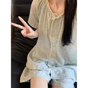 Bộ đũi hoa nhí màu xanh dịu mát ( hàng qc)