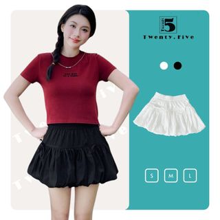 Chân váy dáng bom, cạp chun co giãn phối nơ xinh xắn Twenty.5- 6669