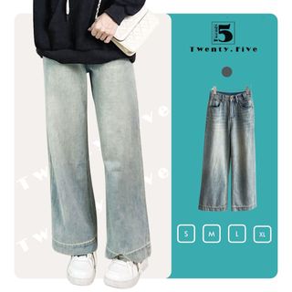 Quần Jeans Ống Rộng Nữ Túi Chéo Thời Trang Trẻ Trung Năng Động Đi Học Đi Chơi Twentyfive Fashion - 5531
