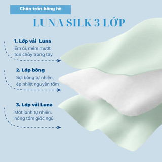 Chăn hè lụa băng Luna Silk Cao Cấp M2T BEDDING chần bông kích thước 2mx2m3 - Mềm Mại, Mịn Màng
