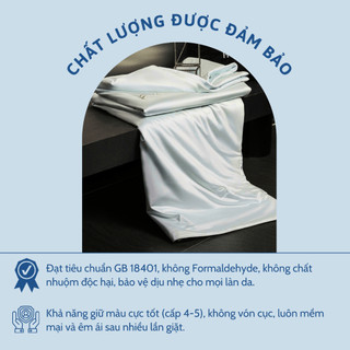 Chăn hè lụa băng Luna Silk Cao Cấp M2T BEDDING chần bông kích thước 2mx2m3 - Mềm Mại, Mịn Màng
