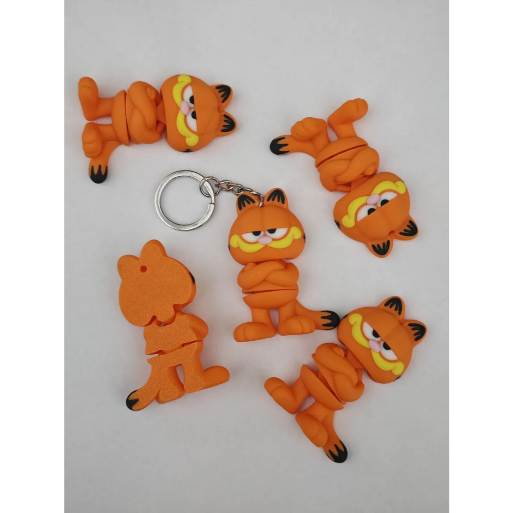 Móc Khóa Mèo Garfield 3D Dễ Thương - Móc Trang Trí Túi Xách, Balo, Chìa Khóa Nhựa PLA thân thiện