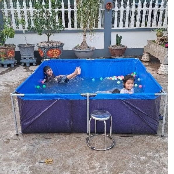 Bể bạt nuôi ốc ếch cá lươn, bể bơi cho tre ,khung phi 27