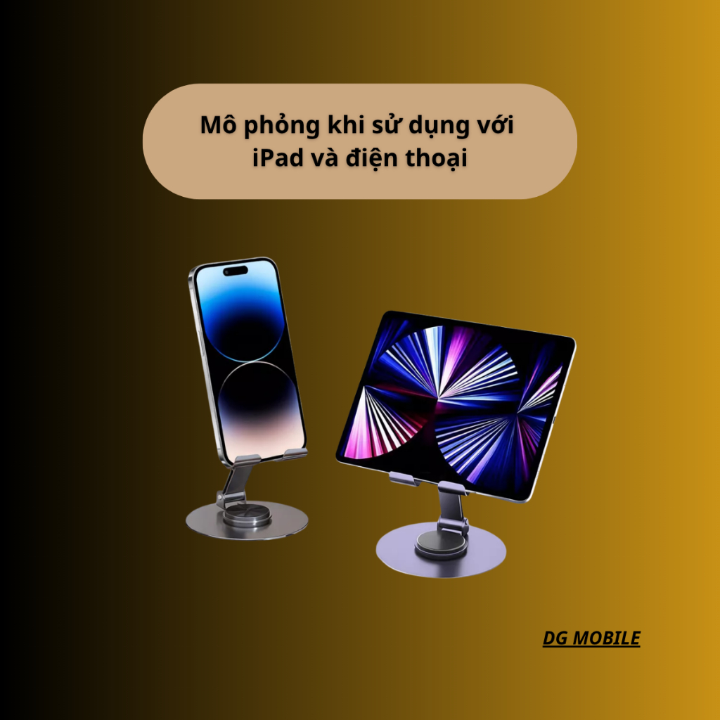 Giá Đỡ Điện Thoại Đa Năng Hợp Kim – Xoay 360°, Gập Gọn, Dùng Cho iPhone/iPad