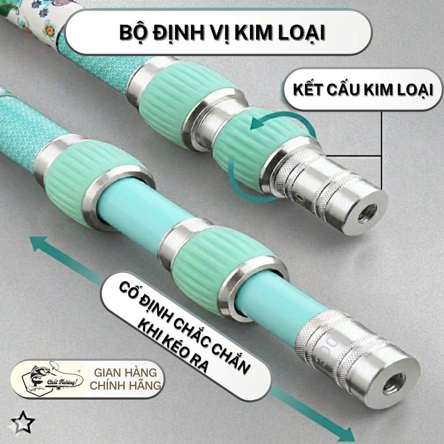Cán Vợt 35H Săn Hàng - Khỏe - Nhẹ - Cứng - Đầu Ren 8mm