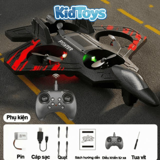 Máy bay điều khiển từ xa 2in1 KidToys – bay đêm đèn LED lung linh cho bé