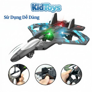 Máy bay điều khiển từ xa 2in1 KidToys – bay đêm đèn LED lung linh cho bé