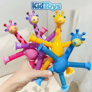 Đồ chơi 4 hươu cao cổ lò xo KidToys kéo dài có đèn LED – Vui nhộn cho bé