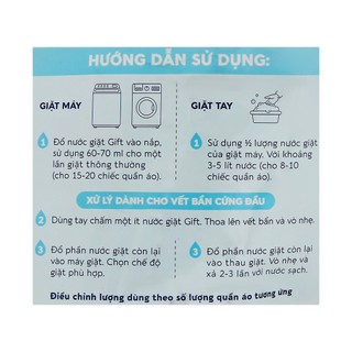 Nước giặt Gift khử mùi nhiều mùi hương túi 3.6kg
