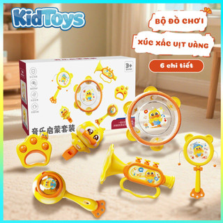 Xúc xắc vịt vàng KidToys – lục lạc gặm nướu an toàn cho bé 0-1 tuổi