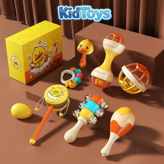 Xúc xắc vịt vàng KidToys – lục lạc gặm nướu an toàn cho bé 0-1 tuổi