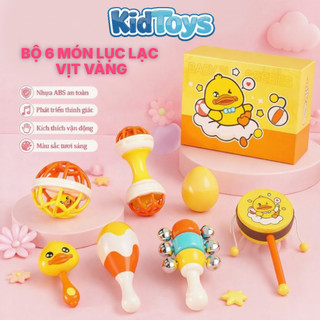 Xúc xắc vịt vàng KidToys – lục lạc gặm nướu an toàn cho bé 0-1 tuổi