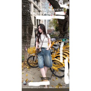 Quần Ngố Jean Nữ Basic QCCC Cao Cấp