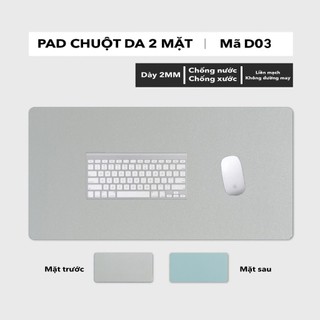 DeskPad Da PU 2 Mặt Cỡ Lớn Kích Thước 40x60cm  - Chống Nước - Chống Trầy - Dễ Vệ Sinh
