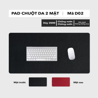 DeskPad Da PU 2 Mặt Cỡ Lớn Kích Thước 40x60cm  - Chống Nước - Chống Trầy - Dễ Vệ Sinh