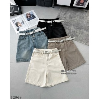 Quần Ngố Jean Nữ Cạp Cao Kèm Đai Basic QCCC Cao Cấp