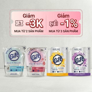 Nước giặt Gift khử mùi nhiều mùi hương túi 3.6kg
