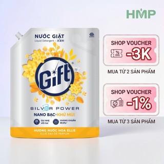 Nước giặt Gift khử mùi nhiều mùi hương túi 3.6kg