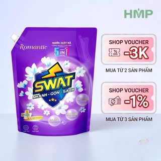 Nước  Giặt Xả SWAT 3.5KG Giặt  Sạch & Thơm Lâu Suốt Ngày