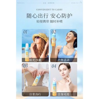 Xịt Chống Nắng Phun Sương SUNSCREEN Spray Toàn Thân 150ml, Xịt Chống Nắng SPF50 Mỏng Nhẹ, Không Nhờn Rít, Không Bết Dính