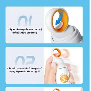 Xịt Chống Nắng Phun Sương SUNSCREEN Spray Toàn Thân 150ml, Xịt Chống Nắng SPF50 Mỏng Nhẹ, Không Nhờn Rít, Không Bết Dính