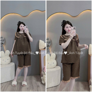 Bộ bầu - bộ sau sinh - BỘ LỬNG ĐŨI THÁI KẺ CỔ LÁ  DÂY BUỘC NƠ - 5 Màu { Freeship }