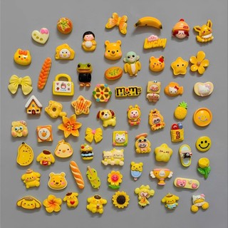 Set charm gắn dép trending theo tone màu- Tone màu vàng siêu đáng yêu
