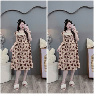 Váy Bầu Lanh Hai Dây Nhiều Hình Xinh - Mát [ MIỄN SHIP ]