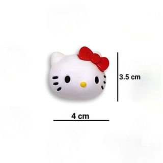 Set Charm Hello Kitty 3D Chính Hãng – Bé Gái Kẹo Ngọt, Nơ Đỏ Cute, Trang Trí DIY Xinh Xắn GẮN DÉP siêu đáng yêu luôn