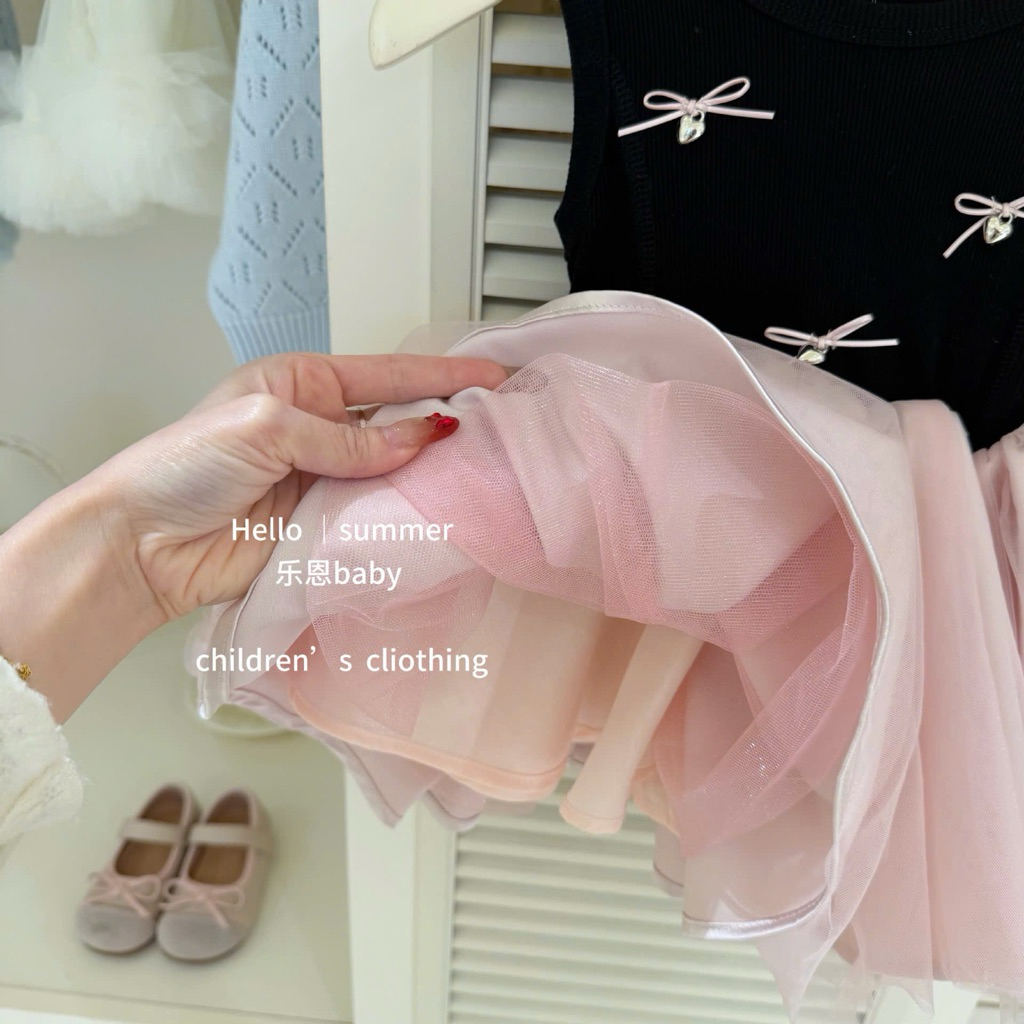 (Order) Váy sát nách nơ nhỏ dáng bồng xoè công chúa phù hợp mùa hè cho bé gái