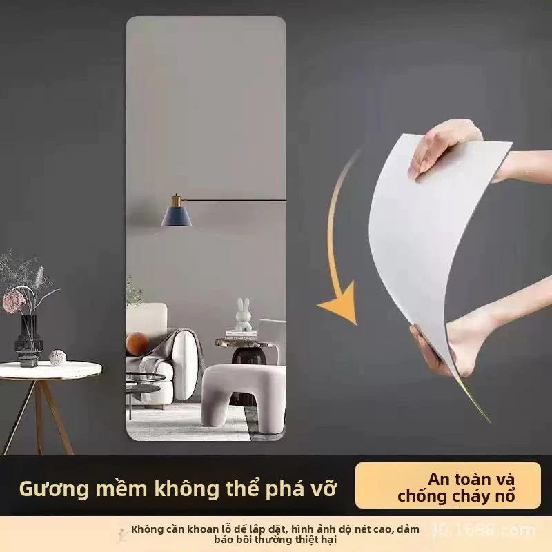 Gương Soi Toàn Thân Dán Tường Acrylic chống vỡ