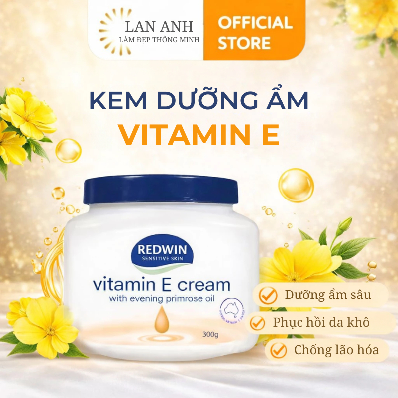 Kem Dưỡng Ẩm Redwin Vitamin E Cream 300G Úc - Hình Ảnh Thực Tế