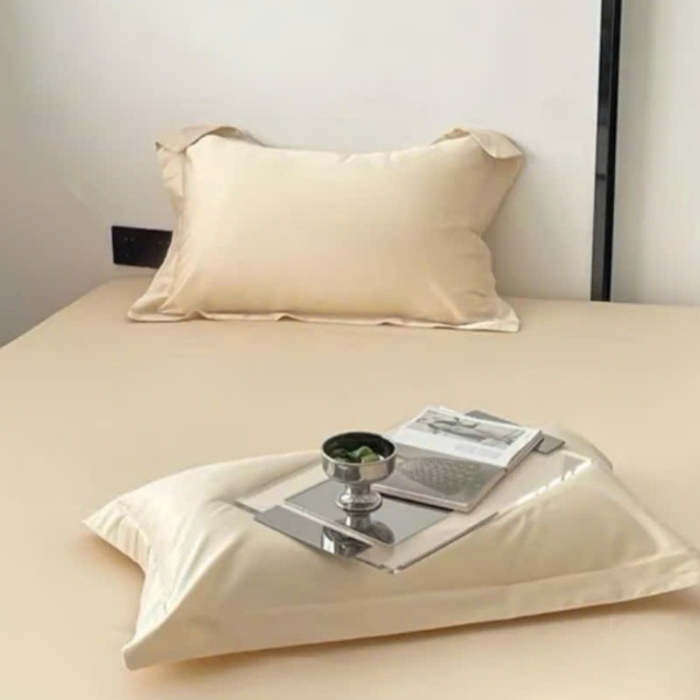Vỏ Gối Phi Lụa Cao Cấp 45x65cm – Mát Mịn, Bóng Nhẹ, Không Bai Xù, Phong Cách Tối Giản Sang Trọng