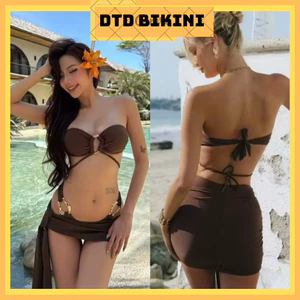 Set Bikini DTD set đi biển 3 món phối 3 khoen sexy sang chảnh .