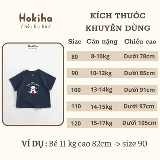 Áo phông raplang in hình đáng yêu mùa hè cho bé Hokiha vải cotton mềm mại, thoáng mát size 8-17kg A89