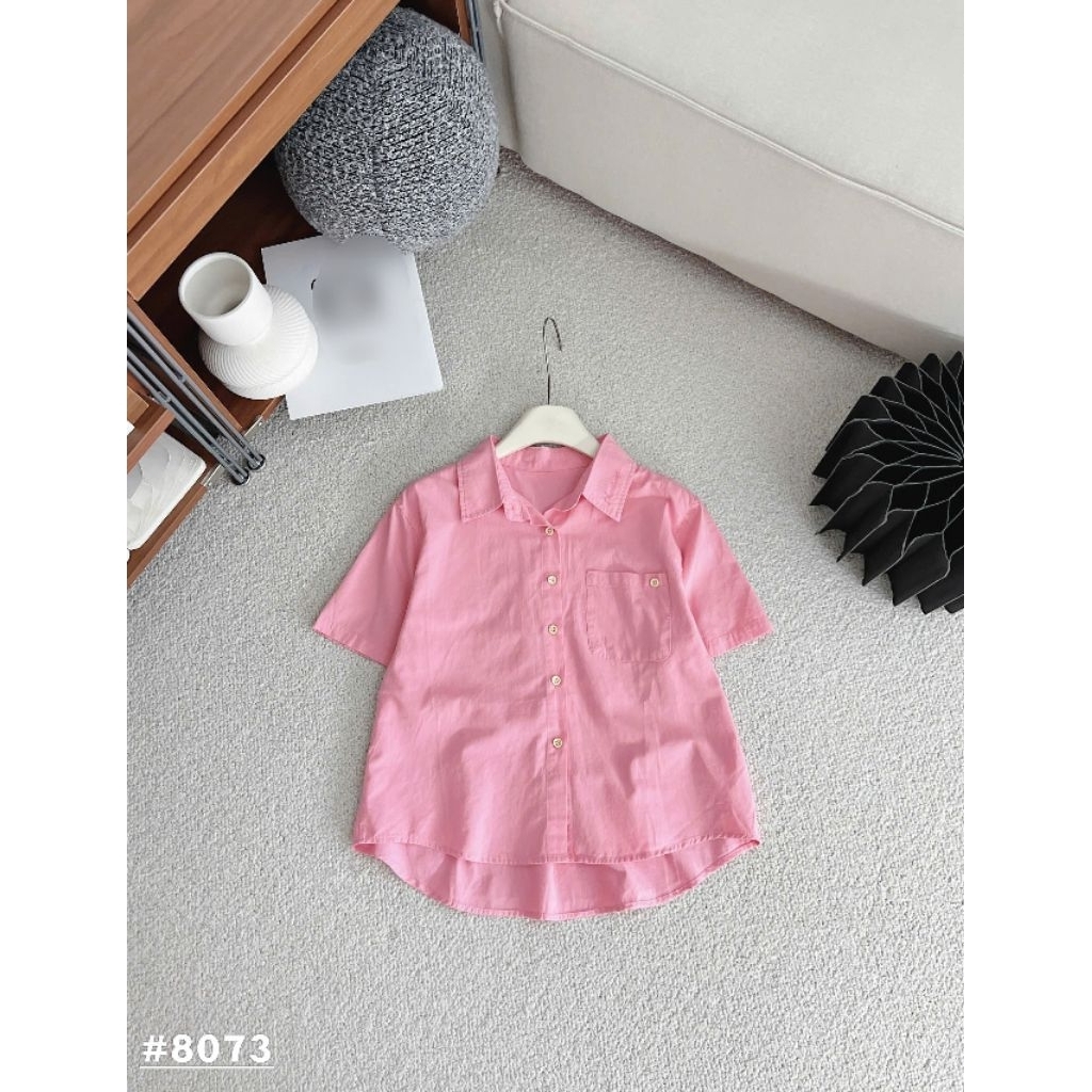 [𝑯𝒂 𝑨𝒏𝒉] Áo Sơ Mi Cộc Túi Khuy QCL1