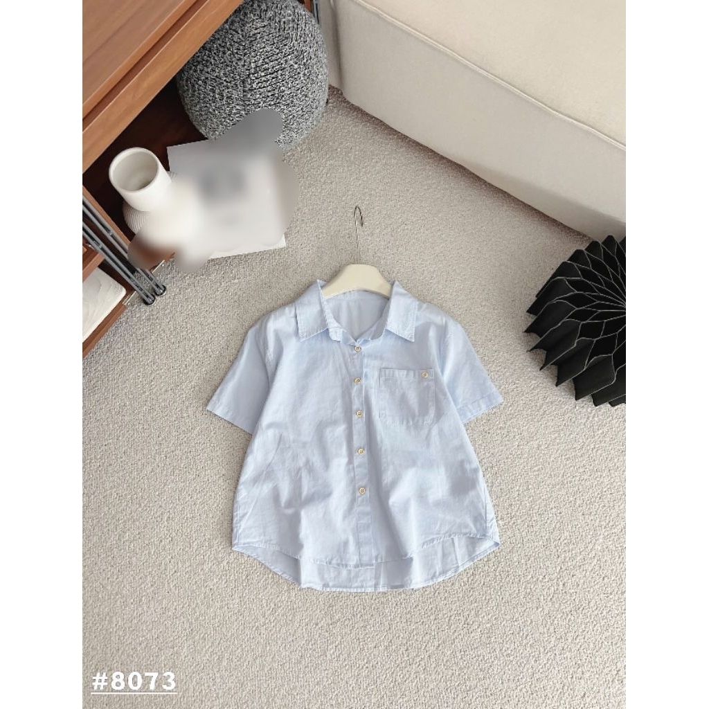 [𝑯𝒂 𝑨𝒏𝒉] Áo Sơ Mi Cộc Túi Khuy QCL1