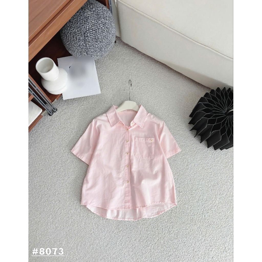 [𝑯𝒂 𝑨𝒏𝒉] Áo Sơ Mi Cộc Túi Khuy QCL1