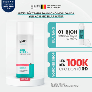Nước tẩy trang dịu nhẹ dành cho mọi loại da YUN ACN Micellar Water 200ml (ACN-06)
