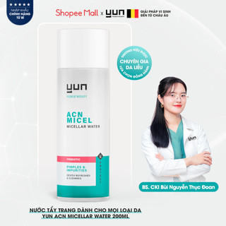 Nước tẩy trang dịu nhẹ dành cho mọi loại da YUN ACN Micellar Water 200ml (ACN-06)