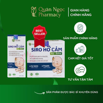 [CHÍNH HÃNG] siro ho cảm Ivy Extra BM siro ho thảo dược ích phế giảm ho tiêu đờm bổ phế siro cảm cúm cho bé