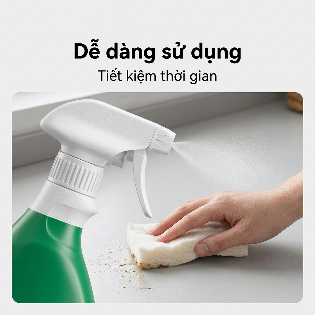 Xịt tẩy dầu mỡ nhà bếp MUZOME 300ml | Khử mùi - Diệt khuẩn 99.9%