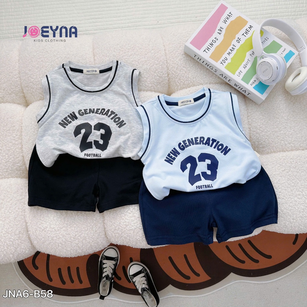 Bộ ba lỗ Joeyna B58 thể thao số 23 cho bé 8-23kg