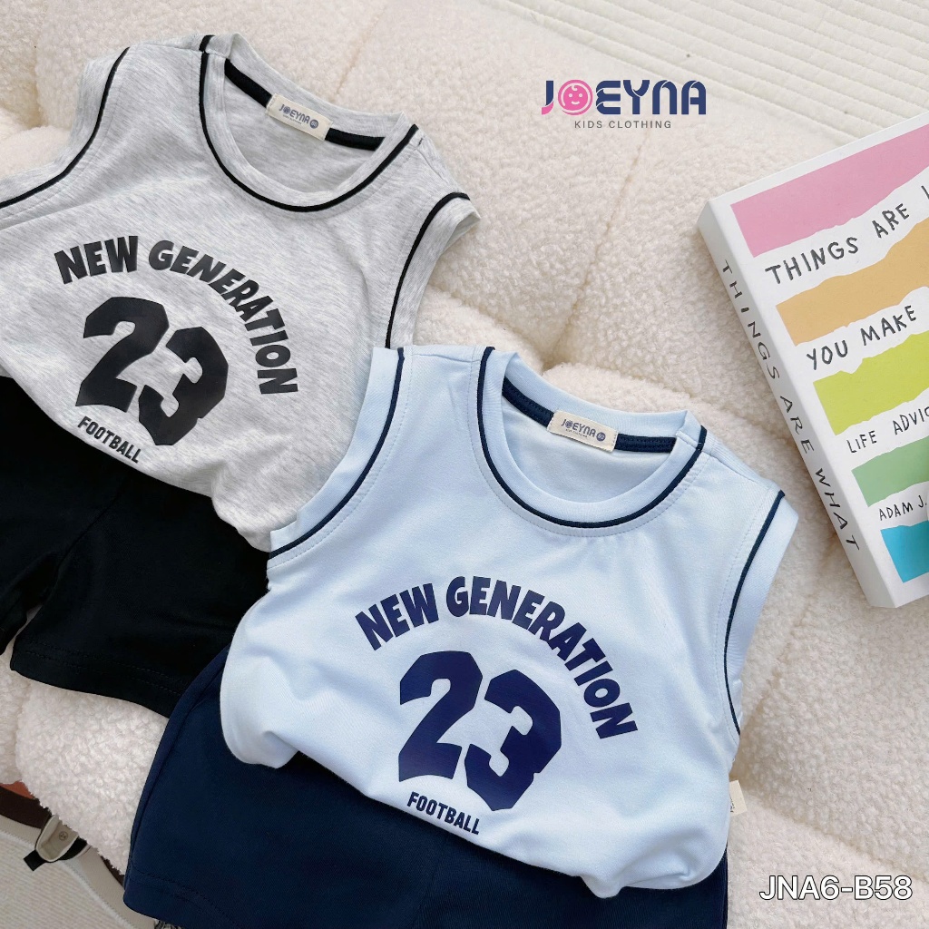 Bộ ba lỗ Joeyna B58 thể thao số 23 cho bé 8-23kg